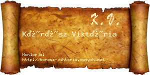 Kárász Viktória névjegykártya
